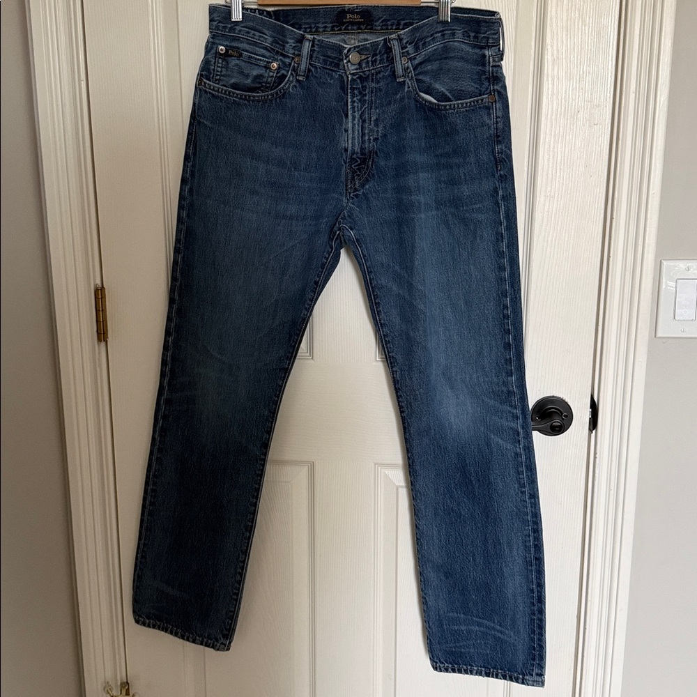 Polo Ralph Lauren Men's 34x34 Hampton Straight Leg Relaxed Fit Blue Jeans